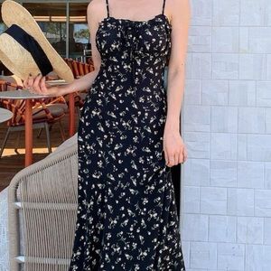 cute summer floral midi dress